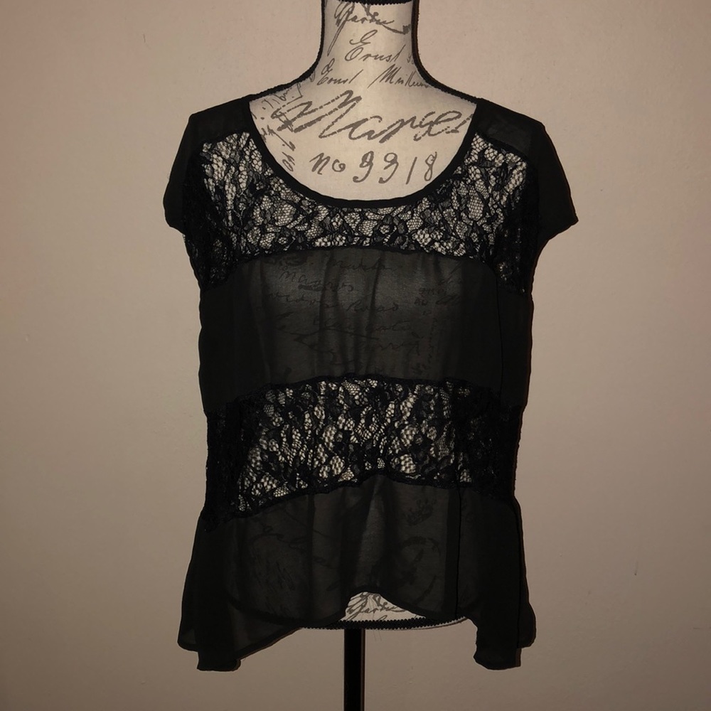 Studio Y Black Lace Blouse